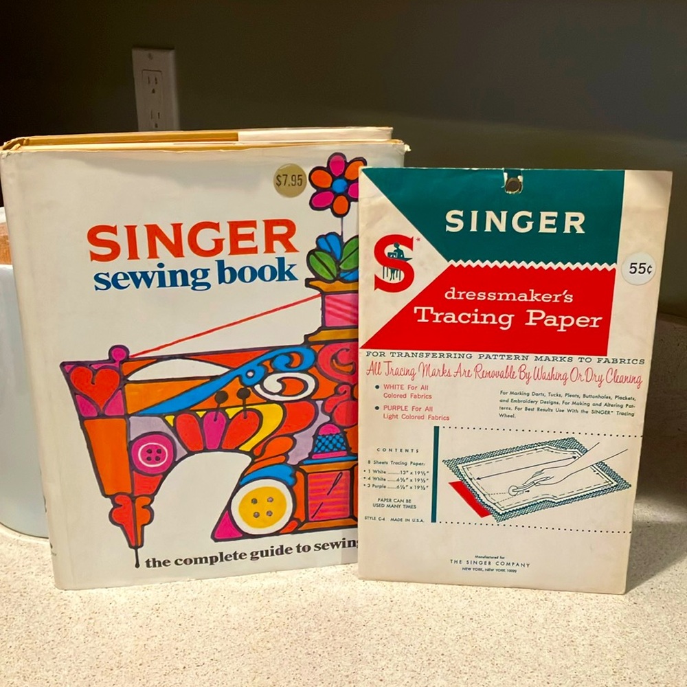 Vintage Singer Sewing Book & Dressmaker's Tracing Paper